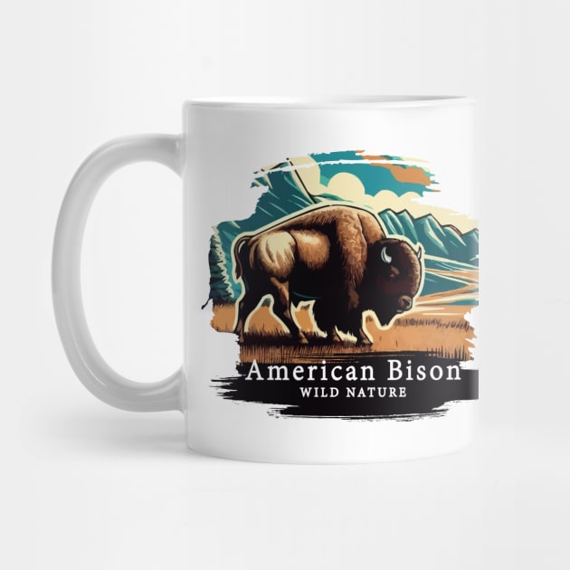 American Bison - WILD NATURE - BISON -6 by ArtProjectShop